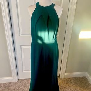 Calvin Klein long green dress size 10